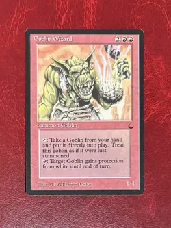 Magic the Gathering Goblin Wizard The Dark Mtg english card Rare 1994 LP/NM mox - Image 2