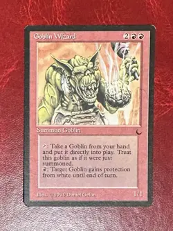 Magic the Gathering Goblin Wizard The Dark Mtg english card Rare 1994 LP/NM mox - Image 5