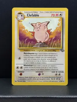 Pokemon TCG WOTC Jungle Clefable Card 17/64 Non Holo Rare Unlimited SPANISH - Image 1
