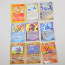 Vtg Japanese Pokemon Card Holo Foil Lot Machamp Flareon Rhydon Omastar Manectric - Image 1