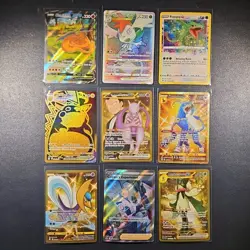 🔥🔥Pokemon Card Lot 9, Full Art Mewtwo, Charizard, Rayquaza, Gold Rares,... - Image 1