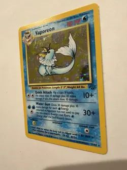 Vintage Pokemon Jungle Vaporeon Holo Team Rocket Dark Flareon Card Lot - Image 3