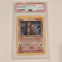 Entei 6/64 Neo Revelation 2001 Holo Rare Pokemon Card PSA 6 - Image 1