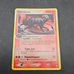 Pokemon TCG Houndoom EX Unseen Forces Holo Card 7/115 Rare Vintage 2005 - Image 1