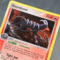 Pokemon TCG Houndoom EX Unseen Forces Holo Card 7/115 Rare Vintage 2005 - Image 3