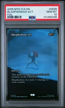 2025 MTG AVATAR: THE LAST AIRBENDER ETERNAL FOIL #0026 BLASPHEMOUS ACT PSA 10 - Image 1