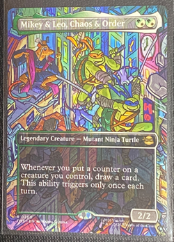 Mikey & Leo, Chaos & Order (Borderless) TMNT Regular Non-Foil MTG TMT #200 NM/M - Image 1