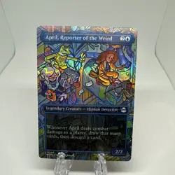 MTG April, Reporter of the Weird (Borderless Foil) #206 TMNT - Image 1