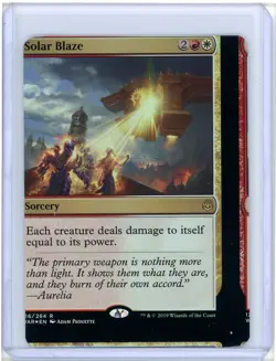 Solar Blaze Rare Foil War of the Spark NFC Miscut MTG - Image 1