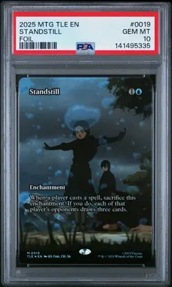 2025 MTG AVATAR: THE LAST AIRBENDER ETERNAL FOIL #0019 STANDSTILL PSA 10 - Image 1