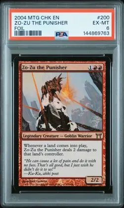 2004 MTG CHAMPIONS OF KAMIGAWA FOIL #200 ZO-ZU THE PUNISHER PSA 6 - Image 1