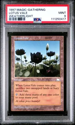Magic the Gathering - Weatherlight Lotus Vale 1997 PSA 9 - Image 1