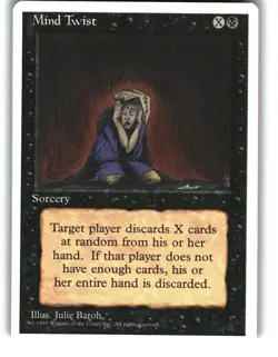 Magic the Gathering - Fourth Edition Mind Twist 1995 31 Rare - Image 1