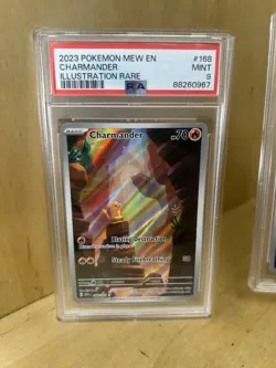 Pokemon 151 Charizard Charmander Charmeleon Illustration Rare PSA 9 Mint Lot X3 - Image 2