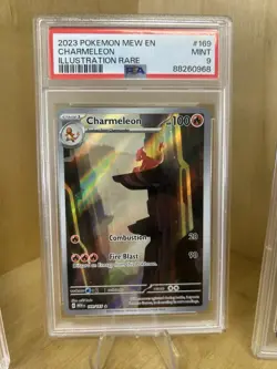Pokemon 151 Charizard Charmander Charmeleon Illustration Rare PSA 9 Mint Lot X3 - Image 3