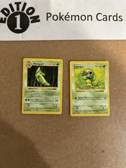 Metapod + Caterpie Shadowless Pokemon Card Lot Vintage WOTC - Image 1