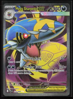 Mega Sharpedo ex 113/094 Ultra Rare Phantasmal Flames Pokemon NM - Image 1