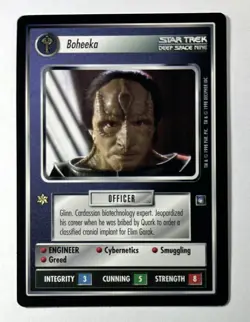 STAR TREK CCG DS9 RARE CARD BOHEEKA STCCG NEVER PLAYED - Image 1