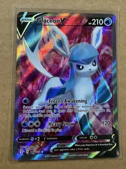 Pokemon TCG Glaceon V (Full Art) 174/203 SWSH07 Evolving Skies Ultra Rare Holo - Image 4