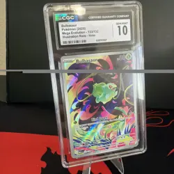 Pokemon TCG Mega Evolution Bulbasaur Card 133/132 CGC GEM MINT 10 - Image 2