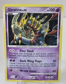 Pokemon Giratina Lv. 63 10/127 Platinum Holo Foil Pokemon LP/MP - Image 1