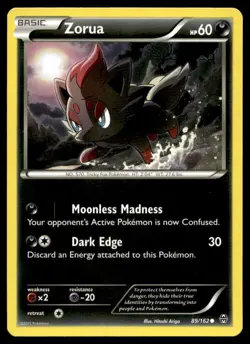 Zorua 89/162 Pokemon Card BREAKthrough Common 60 HP Lightly Played UY - Image 1