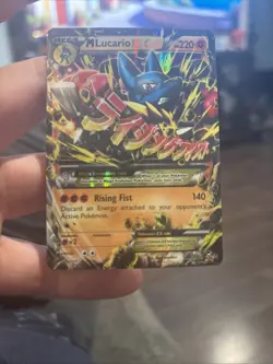 Pokemon M Lucario EX Secret Rare XY Furious Fists 113/111 MP - Image 1