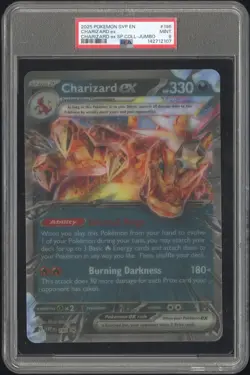 2025 POKEMON SVP EN-SV BLACK STAR PROMO JUMBO #196 CHARIZARD EX PSA 9 - Image 1
