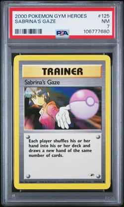 2000 POKEMON GYM HEROES #125 SABRINA'S GAZE PSA 7 - Image 1