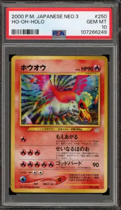 Pokemon Ho-Oh Neo 3 Japanese Holo Rare #250 PSA 10 Gem Mint - Image 1