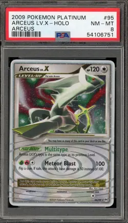 Pokemon Arceus Lv.X Platinum Arceus Holo Ultra Rare #95 PSA 8 - Image 1