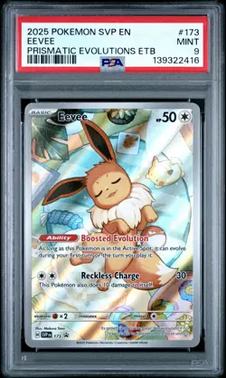 2025 POKEMON SVP EN-SV BLACK STAR PROMO #173 EEVEE PSA 9 - Image 1