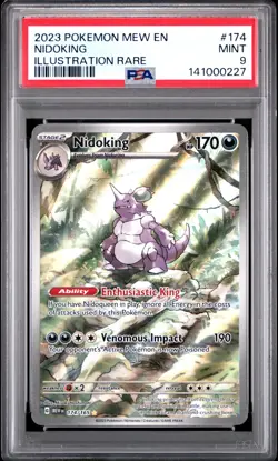 2023 POKEMON MEW EN-151 ILLUSTRATION RARE #174 NIDOKING PSA 9 - Image 1