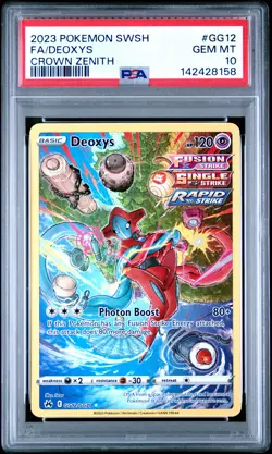 2023 POKEMON SWORD & SHIELD CROWN ZENITH #GG12 FULL ART/DEOXYS PSA 10 - Image 1