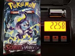 Pokemon Scarlet and Violet Base Set Booster Pack Sealed 22.58g 3.71mm - Image 1