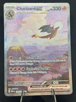 Pokemon TCG Charizard EX 199/165 Scarlet & Violet 151 NM - Image 1