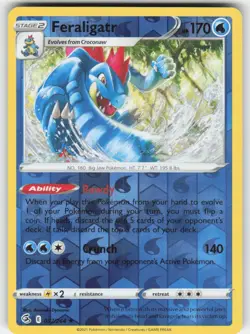 Pokemon TCG Reverse Holo Fusion Strike Feraligatr #057/264 - Image 1