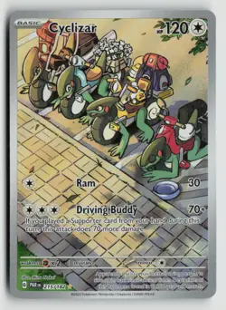 Cyclizar 215/182 Pokemon SV04: Paradox Rift Illustration Rare NM - Image 1