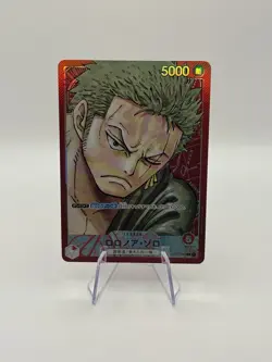 Roronoa Zoro OP01-001 Leader Parallel ROMANCE DAWN ONE PIECE Card Game Japanese - Image 1