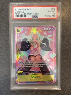 2024 One Piece S-Snake OP08-ALTERNATE ART #112 PSA 10 Gem Mint - Image 1