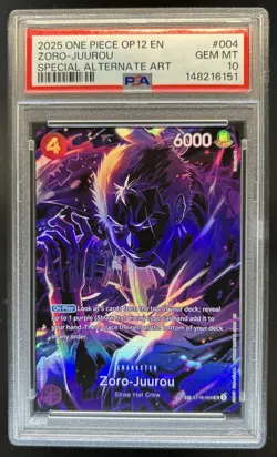 2025 One Piece Legacy of the Master Zoro-Juurou Special Alt Art #ST18-004 PSA 10 - Image 1