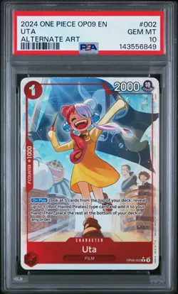 2024 ONE PIECE OP09-EMPERORS IN THE NEW WORLD ALTERNATE ART #002 UTA PSA 10 - Image 1