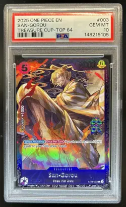 2025 One Piece Treasure Cup Top 64 San-Gorou #ST18-003 PSA 10 GEM MINT - Image 1