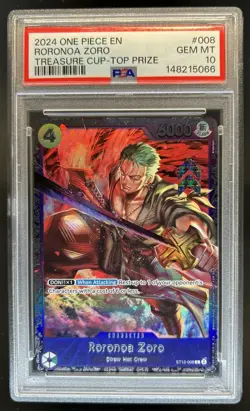 2024 One Piece Treasure Cup Top Prize Roronoa Zoro #ST12-008 PSA 10 GEM MINT - Image 1