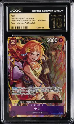 2025 ONE PIECE JPN PREMIUM BOOSTER: BEST VOL. 2 #PRB02-012 NAMI CGC 10 PRISTINE - Image 1