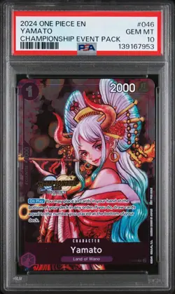 2024 One Piece Yamato Championship Event Pack PROMO P-046 PSA 10 - Image 1