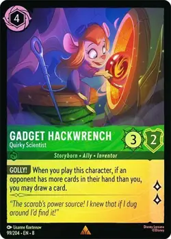 Gadget Hackwrench Quirky Scientist 99/204 LORCANA Reign of Jafar Cold Foil - Image 1