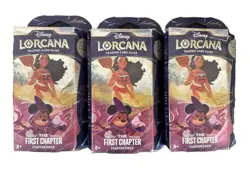 Lot x3 2024 Disney Lorcana TCG First Chapter Amber & Amethyst Starter Deck WSC26 - Image 1