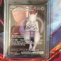 Team Rockets Mewtwo EX Holo Ultra Rare Card 213/182 Sv10: Destined Rivals - Image 1