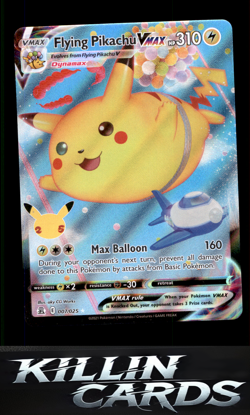Flying Pikachu VMAX 007/025 Pokemon Ultra Rare Celebrations Card NM - Image 1